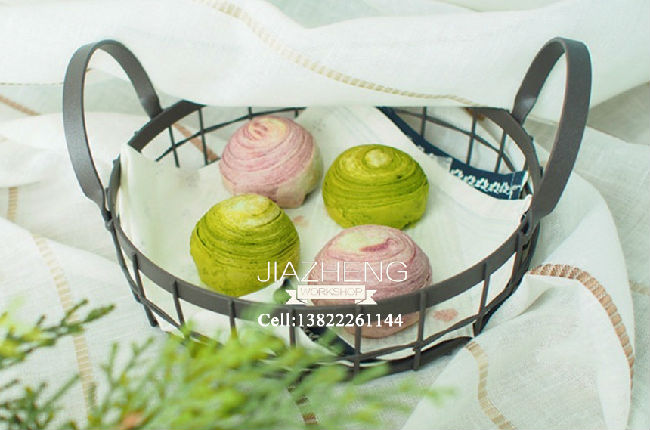 甜品培訓-抹茶紫薯蛋黃酥